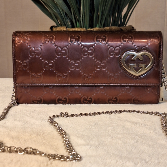 Gucci Guccissma $1100 Heart Long Wallet - Picture 17 of 17